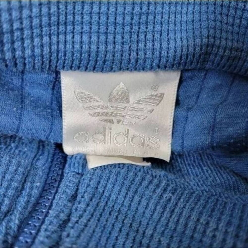 Adidas 90s Vintage Blue Trefoil 1/4 Zip Pullover Sweater Men’s XL Retro Streetwe - Picture 5 of 5